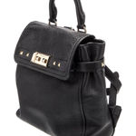 Michael Kors Black Leather Mini Backpack Studded Convertible Bag Purse Photo 0