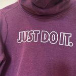 Nike Womens  Air Just Do It Maroon Funnel Neck Hooded Sweatshirt sz Small Photo 1
