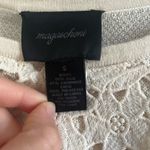Magaschoni [] Off White Laser Cut Lace Floral Blouse- Size Small Photo 6