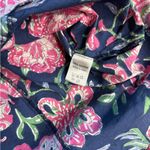 Fitzroy & Willa 100% Cotton Floral Fit and Flare Mini Dress ~ Size Medium 🧡🍄 Blue Photo 8