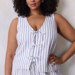 LC Lauren Conrad  Tie Front Vest MEDIUM NWT Photo 0