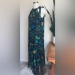 Taylor Women’s Size 8 Black Floral Maxi Dress Halter flowy 8749M Photo 2