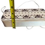 La Regale Vintage Beaded Satin Evening Bag Cream Brown Artsy Fairycore Ethereal Photo 9