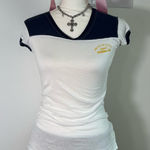 American Eagle Y2K Baby Tee Jersey #30 Preppy Bella Swan Tight Womens Size XS Photo 0