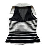 JS Collections  Black Cream Collared Sleeveless Formal Blouse Size 4 Photo 5