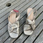 Wonders F8202 Twist Antique‎ Gold Block Heels nwt size 36 Photo 2