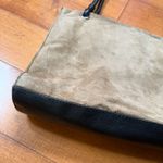 Brown and Black suede tote bag Photo 2