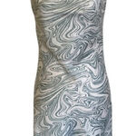 Audrey 3+1 Forest Green & White Marble Mini Slip Dress - S Photo 0