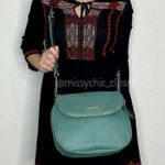 Dana Buchman  Green Faux Leather Front Flap Crossbody Bag Photo 1