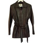 Nine West Vintage 100% genuine leather zip front jacket M Photo 10
