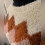 FRNCH Nordstrom Super Soft Fuzzy Argyle Sweater Photo 1