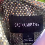 Sabina Musayev Anthropologie Eugine Shirt Dress Metallic Pleated size small Photo 12