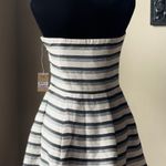 Rachel Roy Strapless Stripped Pleated Dress Photo 4