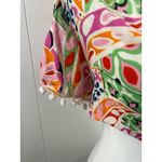 ASOS Retro Print Pom Pom Tie Front Beach Cover Up Size 2. NWT! Photo 3