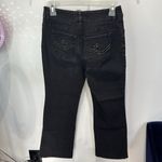 Chico's  Embellished Bootcut Jeans Black‎ Denim Size 0 Short Photo 2