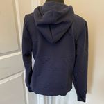 Adidas  Aeroready Jacquard Logo Full Zip Hoodie Sweatshirt Navy Blue NEW Photo 4