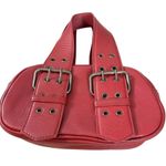 Free People Say Yes Bag Oxblood Red Leather NWT Y2K Purse Pouchette Charm Bag Photo 13