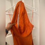 ZARA  Orange Halter Sundress for Cocktail Nights Photo 3