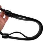 Chico's Chico’s Black Leather Belt with Sculptural Gold Hook Buckle – Size S/M Photo 5