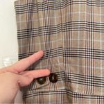 Modcloth NEW NWT Plaid Appeal Vest Jumpsuit Tan Brown Blue Sleeveless Retro 70s Photo 15