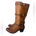 Frye Carmen 3 Strap Saddle Mid Calf Leather Boots 8.5 Photo 1
