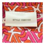 Tory Burch  Top Geometric Print Pink Orange Stephanie Sequin Sparkle Women Size 2 Photo 9