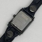 Ladies LA MER Collections black tone 22mm Rectangle Watch wrap Leather running Photo 4