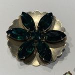 Lot Of 2 Large Statement Vintage Women's Clipon Costume Earrings Rhinestone Gold Photo 9