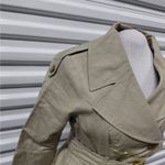 Blanc Noir Womens Cropped Linen Safari Trench Coat Size Small Beige Jacket NWT Photo 7
