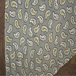 Anthropologie Anthro Vintage Paisley Print Oblong Angle Scarf Sage Green, Cream, Yellow 62" l Photo 7