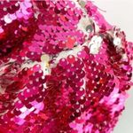 En Saison Womens Size L Bastienne Pink Sequin Bodysuit puffed Photo 6