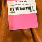 THML  Alani pleather top in camel Medium NWT Photo 4