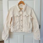 Free People WE THE FREE Rumors Denim Jacket Ecru Cream Size M Photo 6