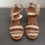 Ulla Johnson RARE Deia High Block Heel Sandal Woven Ankle Strap Natural EU40 Photo 2