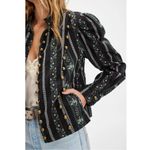 Free People  XL Bohemian Victorian Fusion Sorel Cottage Jacket in Midnight NWT Photo 4
