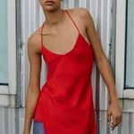 ZARA NWT  SCOOP BACK CRISSCROSS CAMISOLE SILKY TOP RED BLOGGERS FAV SMALL Photo 0
