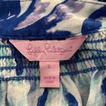 Lilly Pulitzer Shirt Women Small Blue White Abstract Print Elsa Blouse Preppy Photo 6