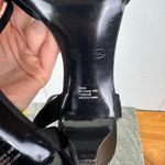 Coach Bethanie Black Satin Strappy Knot Heels Pumps Ankle Strap Stiletto 9.5 Photo 6