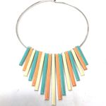 Boho silver & enamel fringe collar necklace Multiple Photo 6