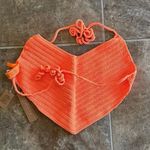 SKIMS Crochet Swim Handkerchief Top Orange Size Small Photo 3