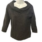 Hillard & Hanson Angora Blend Cowl Neck 3/4 Sleeve Sweater Top Black M Photo 0