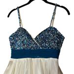 Scala  Vintage Y2K Babydoll Dress Blue Sequins Fairy Homecoming Prom Size 2 Photo 3