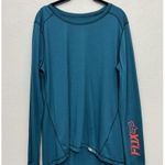 Fox Racing  Active Long Sleeve Tech Shirt Womens XL Blue Logo Stretch READ Photo 0