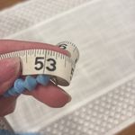 Extra Long Vintage Beaded Necklace Blue Photo 3