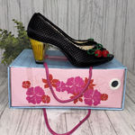 Womens Size 7 Poetic Licence Playland Cherry Peep Toe EUC Red Photo 0