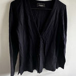 Giorgio Armani Women’s  38‎ V Neck Blue Button-up Wool Sweater Photo 0