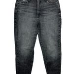 Good American  Good Mom Jeans High Waist in Black226 Size 2/26 Distressed Photo 1