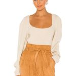 Free People  Saffron Open Back Sweater in Oatmeal Size Large Photo 0