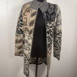 Sundance  Lambswool Sweater Womens Small Button Front Long Duster Artsy Patchwork Photo 0