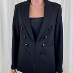 T Tahari Women's Military Style Blazer Jacket Career Size 8 Black Photo 0